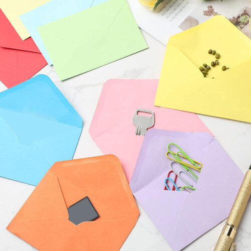 Bulk 50 Kraft triangles Seal Envelopes Greeting Cards-White 1