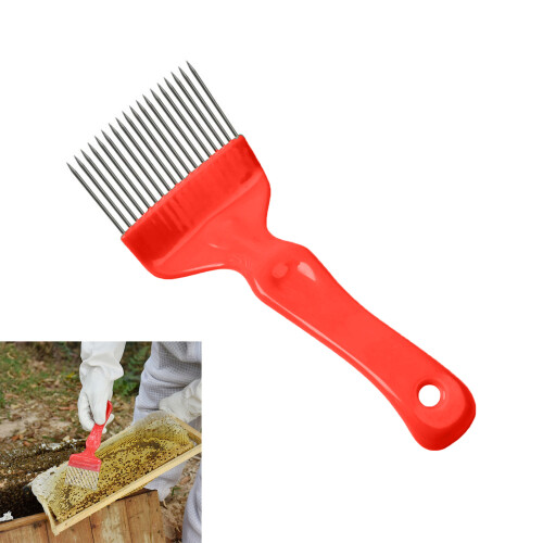 18 Pin Stainless Steel Honeys Uncapping Fork With Strong-Red 2