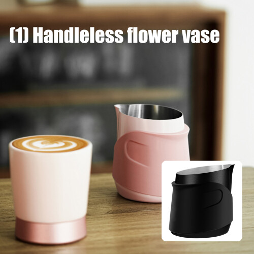 Coffee Art Pitcher Stainless Steel Handleless Milk-Black 2