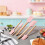 5 Piece Soft Silicone Spatulas Set Dishwasher Safe Baking 4