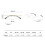 Blue Light Blocking Reading Glasses +3.00 Titanium Frame for Men Black Rimless Close Work 5