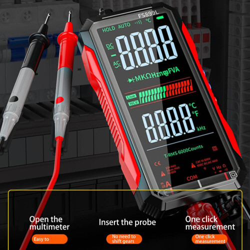 FS899L Wiederaufladbares Multimeter mit großem, hellem 1