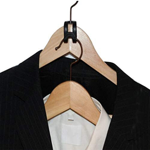 40Pcs Hanger Non-Slip Hooks Flocking  Hanger Non-Slip Hooks Clothes Non-Slip and Space-Saving Stacking Hooks 2