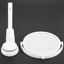 Modern Drill-Free Bathroom Mirror 2 Side Makeup Vanity Shave Mirrors Wall Suction Folding Arm Extend Round Bath Accessories