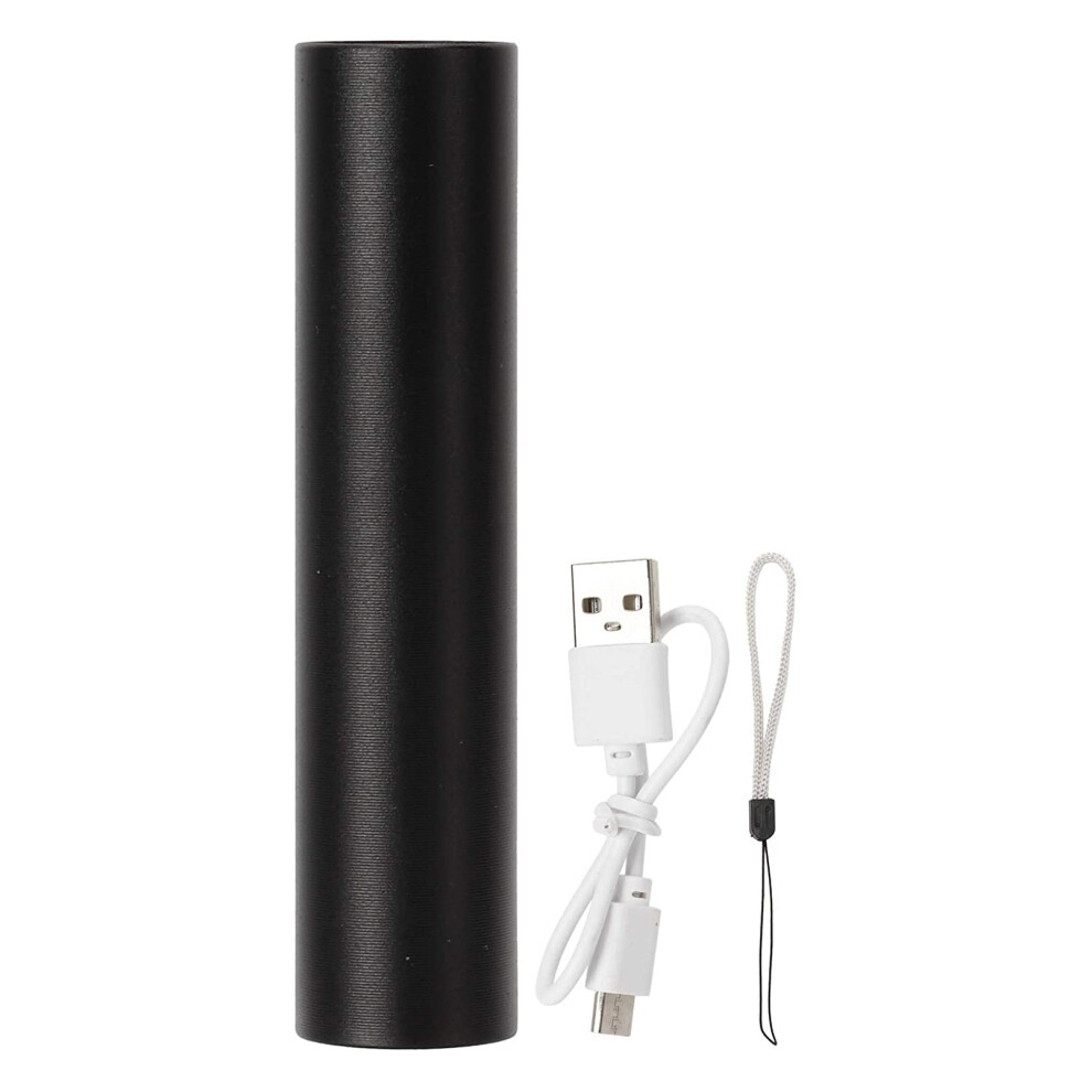 USB Rechargeable Flashlight Fixed Focus Flashlight Power Bank Built-in Battery Outdoor Camping Night Riding