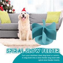 Spiral Slow Feeder Insert -Turn Almost Any Dog Bowl or Dog Dish Into a Slow Feeder Dog Bowl, Lick Mat for Dogs