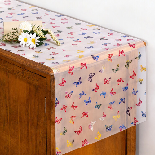 Spring Butterfly Print Table Runners 2pcs Fade-30 275cm 2