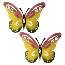 Butterfly Garden Ornament Decorativo Hanging Art Fence Sculpture Statue per Indoor Outdoor Garden Yard Decoration Viola