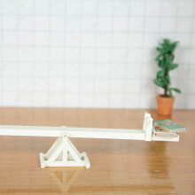 1/12 Miniatures Doll House Seesaw  Model Toys DIY Life Scene Garden Dollhouse Furniture Accessories Ivory White