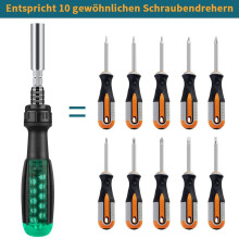 Ratchet Screwdriver Set, 11 in 1 Chrome Vanadium Alloy Steel Screwdriver Set, Multifunctional Screwdriver Set