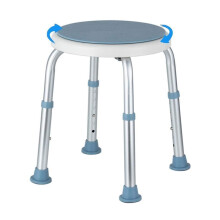 Rotating Shower Stool with Adjustable Height Swivel Seat, NonSlip Feet, 330lbs Capacity for Elderly
