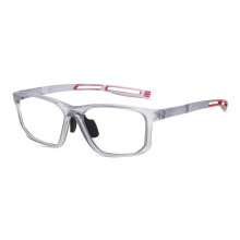 Oversize Blue Light Blocking Reading Glasses +2.25, TR90 Full Rim Grey and Red Frame
