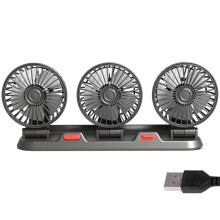 3 Head Car Cooling Fan 12V 24V USB Electric Dual Speed Low Noise 360 Rotatable Dashboard Fan