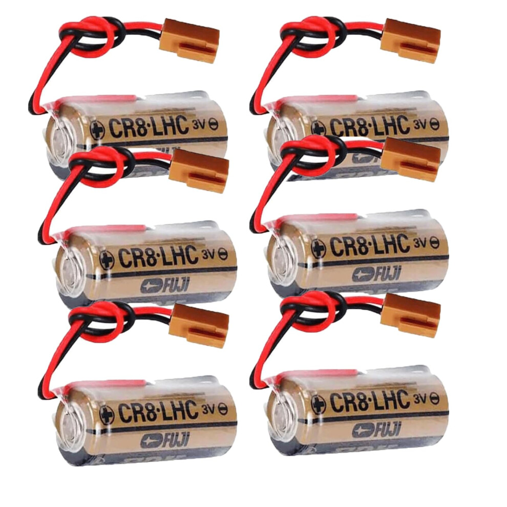 6 Pack Cr8.lhc 17450 3V 2600Mah Lithium Backup Battery With Plug For Water Meter Memory Brown 9092120842210