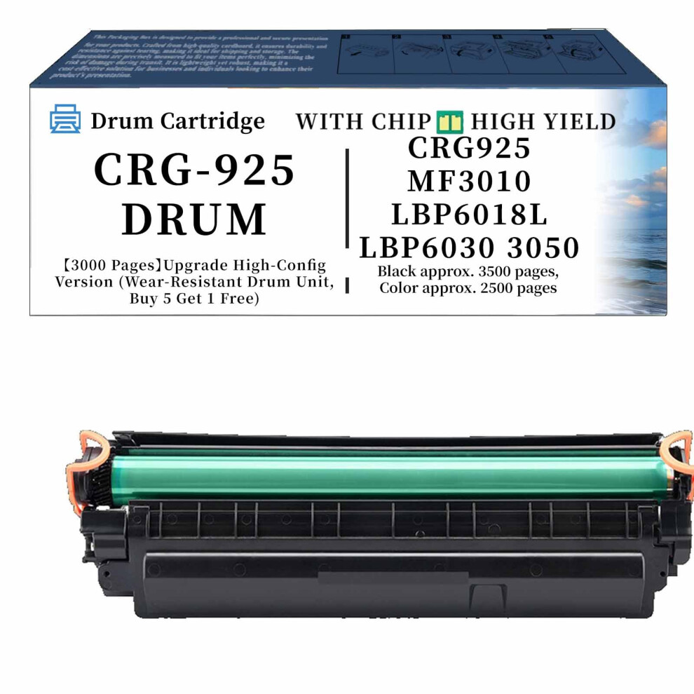 Yield Toner Cartridge And Mf3010 Drum Unit Replacement For Canon 925, 3000 Pages Wear Resistant 9092120842456