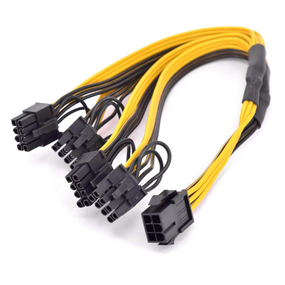 Pcie 6Pin To 8Pin Gpu Power Cable 1 To 4 Way Extension For Graphics Card, Stable Power Delivery 9092120271836