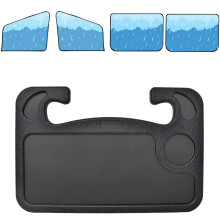 2 in 1 Car Steering Wheel Tray and Magnetic Window Sun Shades (4 Pack) for Laptop and Sun Protection