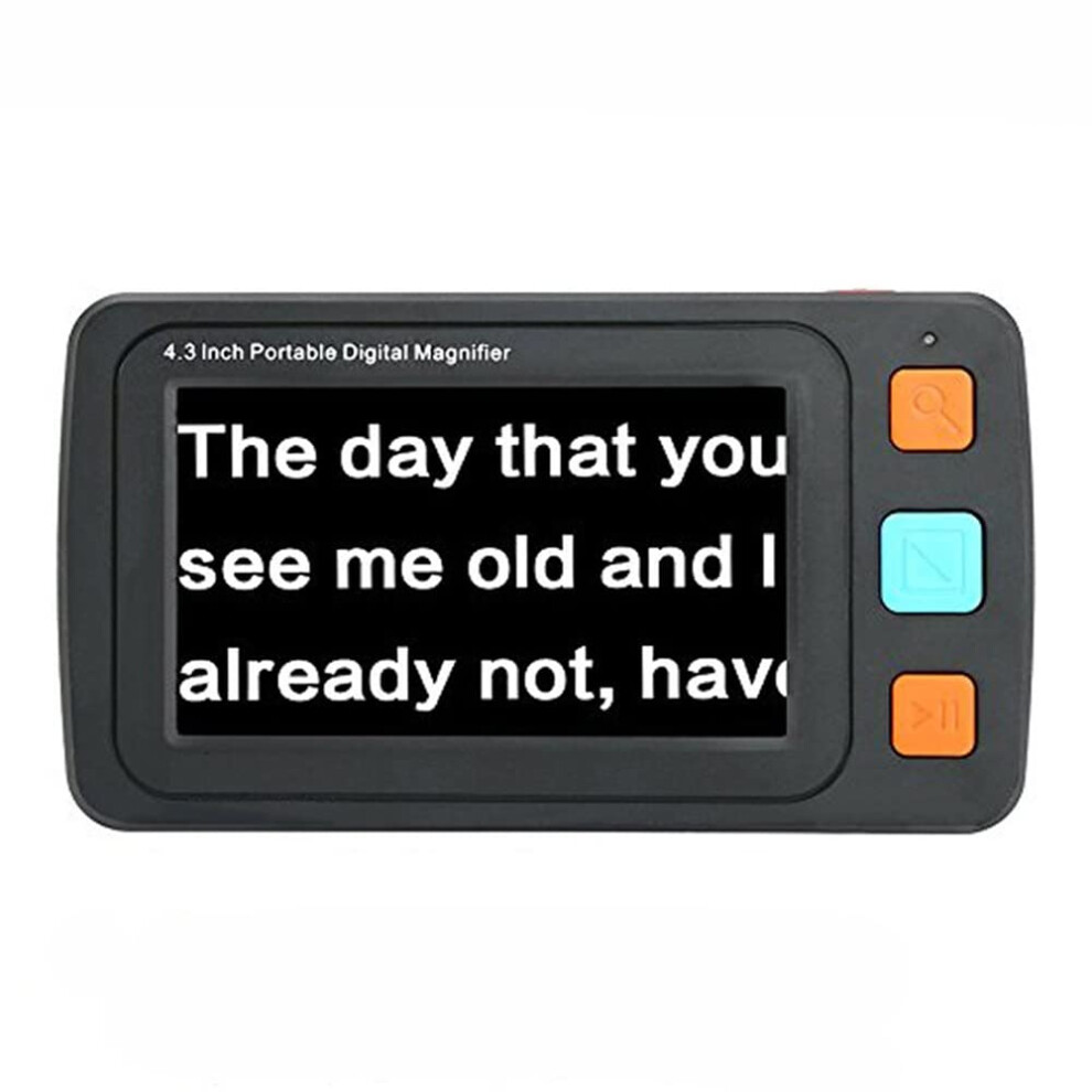 Black Digital Magnifier 4.3' Screen For Low Vision, 4Xâ32X Zoom, 17 Color Modes, Tv Output, Rechargeable