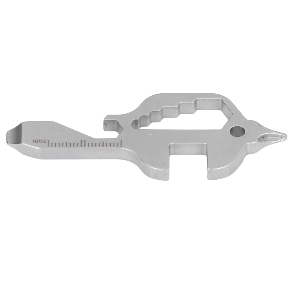 Stainless Steel Fish Shaped Multi-Tool Keychain With Bottle Opener 8451390639288
