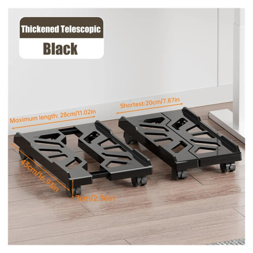 Adjustable PC Tower Stand with Wheels, Ventilated Cooling Base, Under Desk CPU Holder for Home Office 1