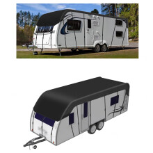 Class C RV Roof Cover Waterproof UV Resistant Heavy Duty Camper Roof Protector 6.5m x 3m Black
