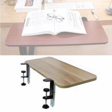 Under Desk Keyboard Tray with Ergonomic Arm Support, SpaceSaving Slide Out Walnut Shelf