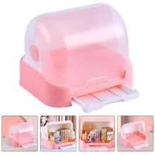 Box Dish Rack with Cover Dish Dryer Containers with Lids Cutlery Dish Utensil Drying Rack Bottle Drying Rack