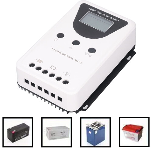 80A PWM Solar Charge Controller with Automatic Voltage Detection for 12V 24V Solar Panel System 1
