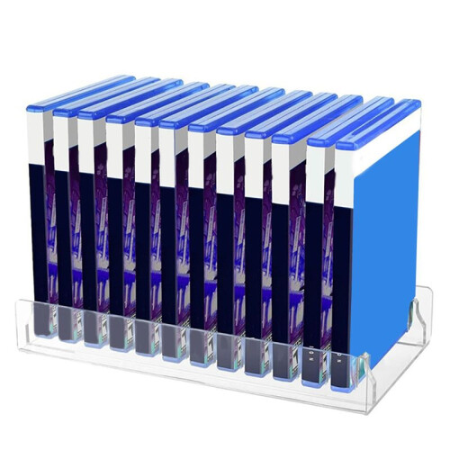 CD Holder 2 Pack, Clear Acrylic CD Organizers, CD Display Rack Holds for Media Shelf Storage and Organization 1