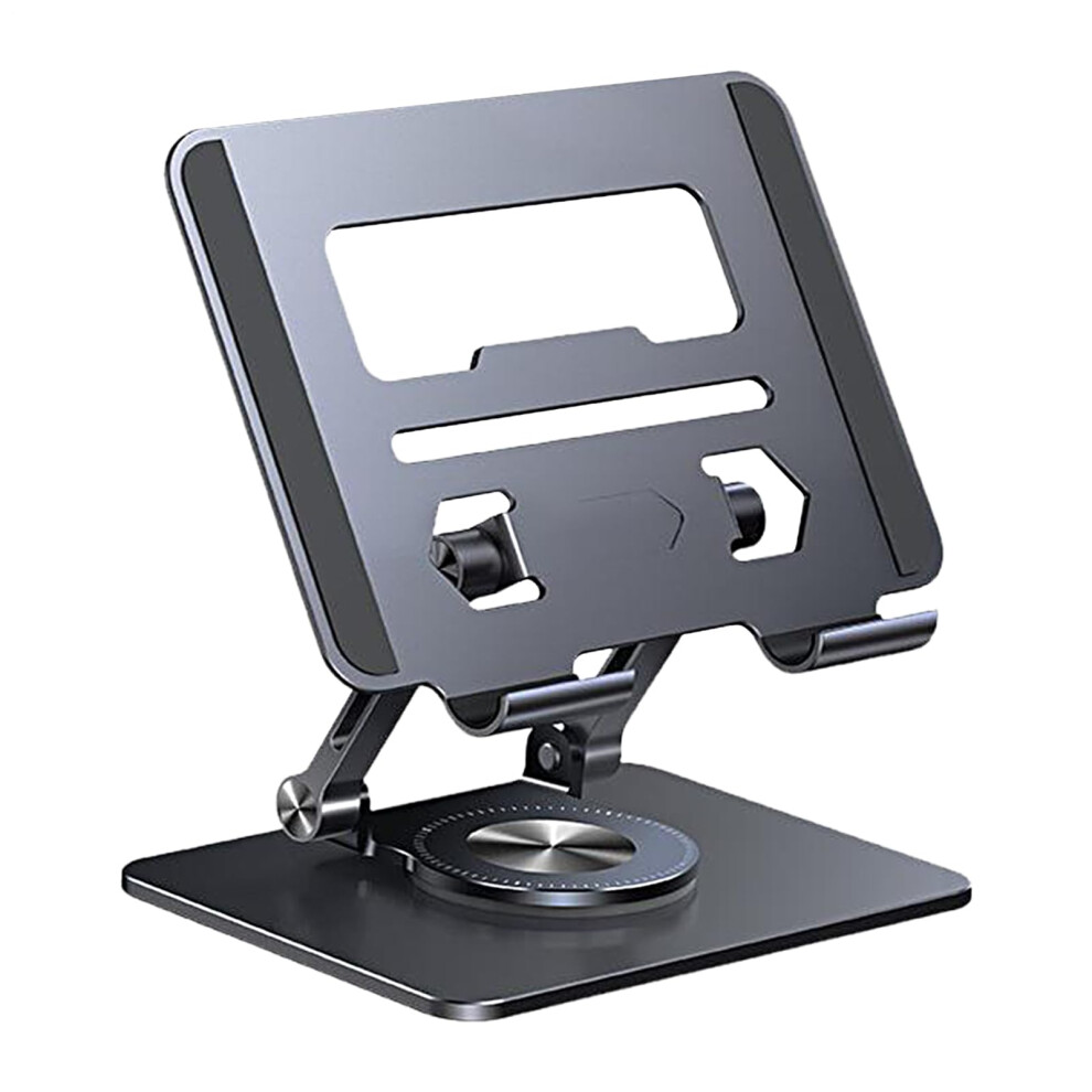 Adjustable Aluminum Laptop Stand With 360 Rotating Base, Ergonomic Height Design For Desk And Home Office Black 9771547100461