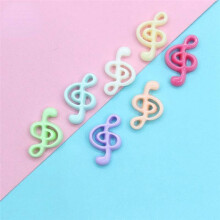 Resin Kawaii Musical Note Flatback Embellishments Scrapbooking Material Figurine Accessories Phone Case DIY