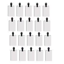 20 Pcs Sublimation Luggage Tag Blanks with Strap  White Blank Travel Bag Baggage Tags Double Sided Suitcase Label Tag