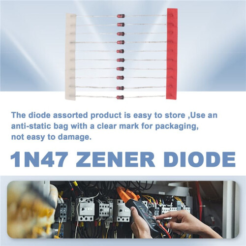 250PCS 1W Zener Diode Assorted Kit 3V-33V, 25 Values Assorted Assortment Set, Electronic Component DIY Kit 1N47 2