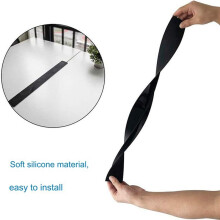 Silicone Stove Space Covers, Heat Resistant Oven Space Filler Seals Space Between Stovetop and Counter Black