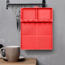 Barbeque Grill Accessories Tools for Side Shelf Mat Grill Pad Grill Kitchen Counter Spatula Silicone Mat Gray Large