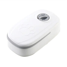 Pet Automatic Timing Feeder Detachable Auto Dog Dry Food Dispenser Pet Food Feeder Timed for Cats Dogs, Gray