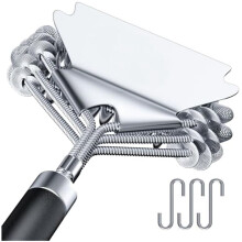 Grill Brush and Scraper Bristle Free, Grill Brush for Outdoor,Stainless Steel BBQ Brush for Grill Cleaning,Hook Included