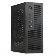A09 HTPC-ComputergehäUse -ITX-Gaming-PC-GehäUse Desktop-GehäUse USB2.0-ComputergehäUse HeimcomputergehäUse Schwarz