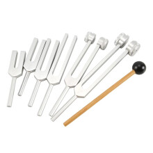 6 PièCes SéRies/Ensemble 128Hz 256Hz 512Hz 1024Hz 2048Hz 4096Hz Diapason avec Marteau pour Kit de Diapason GuéRison Outil de Vibration Sonore