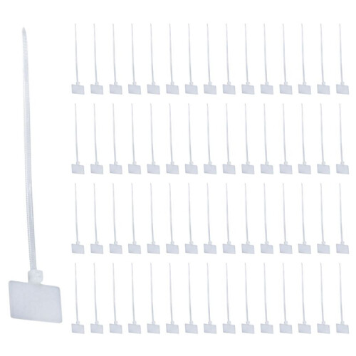 500Pcs Nylon Cable Tie Label Self-Locking Network Zipper Trim Wrap Ring  Label