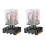 2X MK2P-I Clear Shell DPDT AC220V Coil Power Relay Socket Base 1