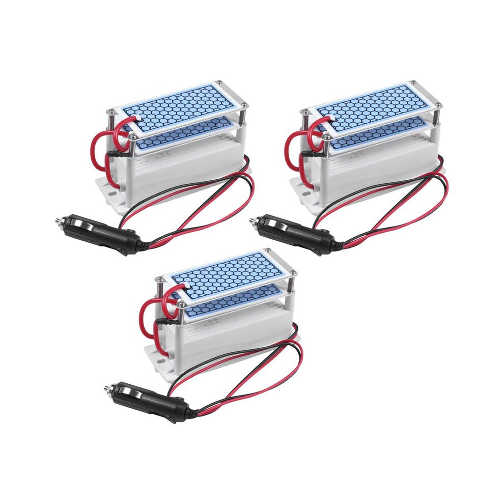 3X Ozone Generator Car 12V 10G Portable Ceramic Plate Air Purifier Air Sterilizer Car Ozone Air Air Cleaner Ozonizer 4713034264770