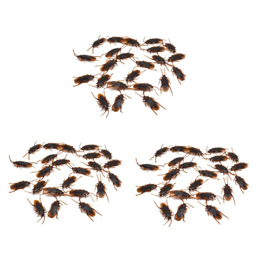 36 Pcs Halloween Simulated Plastic Cockroaches Deceptive Props Toy Trick Decor 4713517597272