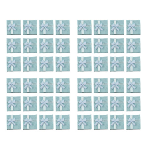 48Pcs BlueJewelry Ring Earrings Bangle Gift Boxes Cutely Small Gift Box