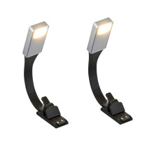 2X Rechargeable E-Book LED Light for Paper New USB Reading Lamp Book Light Lamp Clip for Travel Bedroom Reader