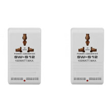 2X SW-S12 100W 110V/120V to 220V/240V Step- Down Voltage Transformer Converter Travel Dual Channel Power Converter