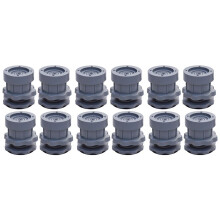 12PC Regolabile Nel Altezza per Lavatrice Pad Anti Vibrazione Antiurto Piedini Antiscivolo Tappetino per Frigorifero Protezione per Mobili-Grigio