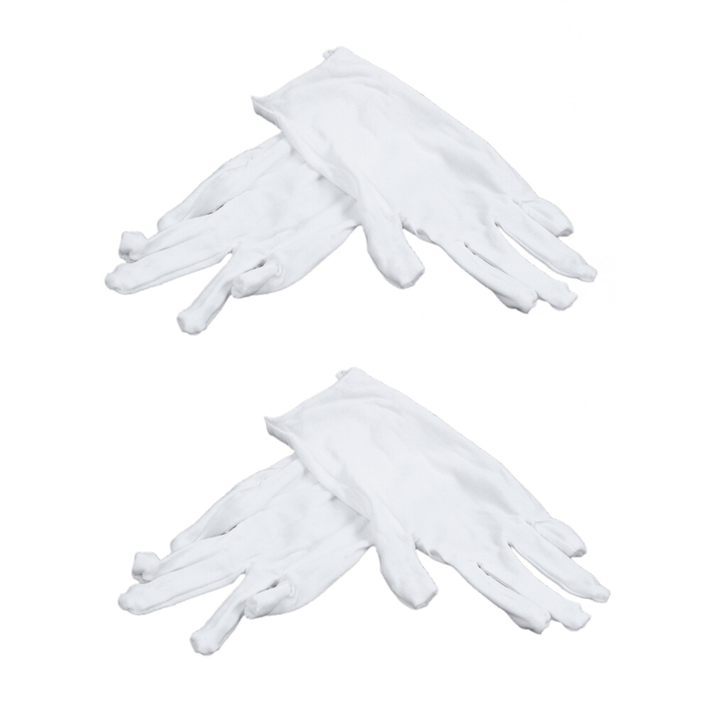 Photos - Other Trainers 2X White Cotton Gloves Anti-Static Gloves Protective Gloves for Housework Workers