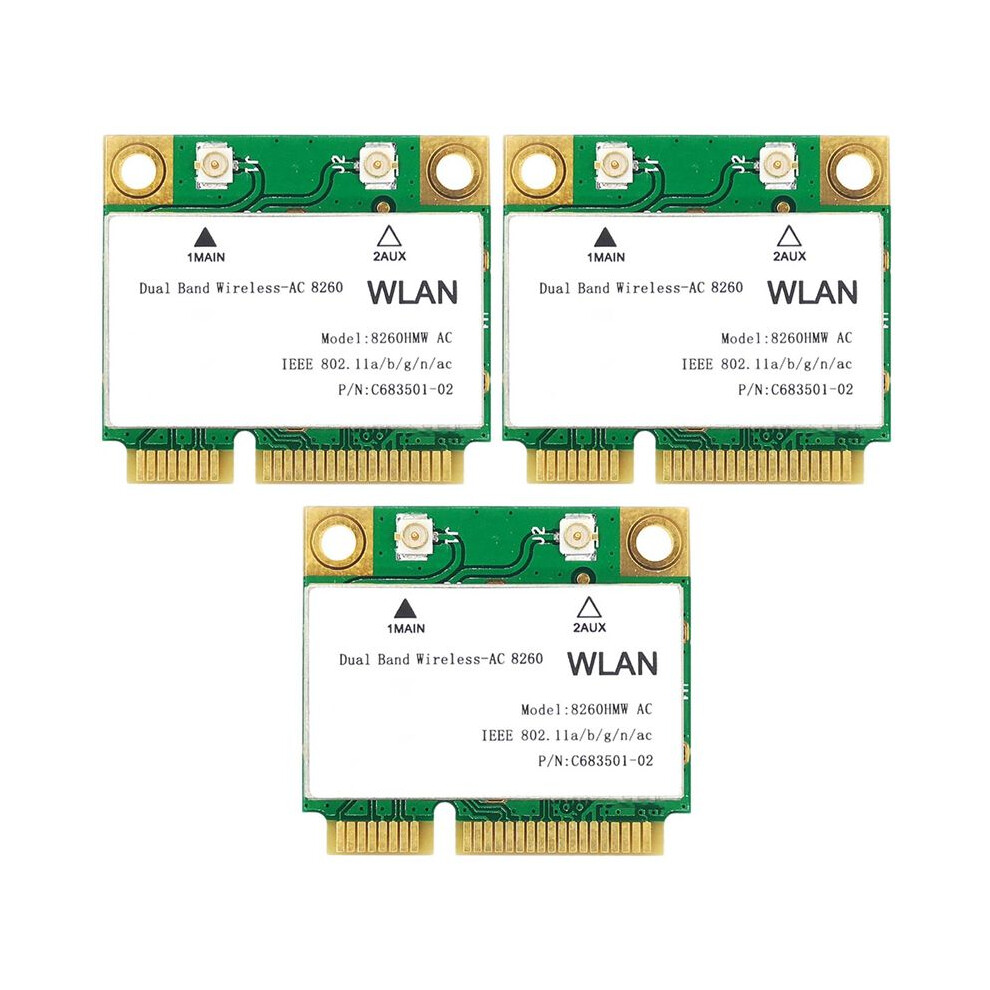 3X 1200Mbps Network Card 8260Hmw Ac 2.4G+5G Pci-E Card 4.2 Wifi Card 802.11Ac 867Mbps For Laptop 6033417906744