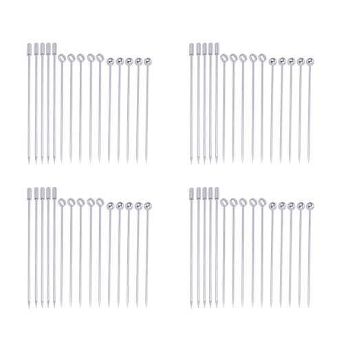 60X Stainless Steel Cocktail Picks Martini Picks Set